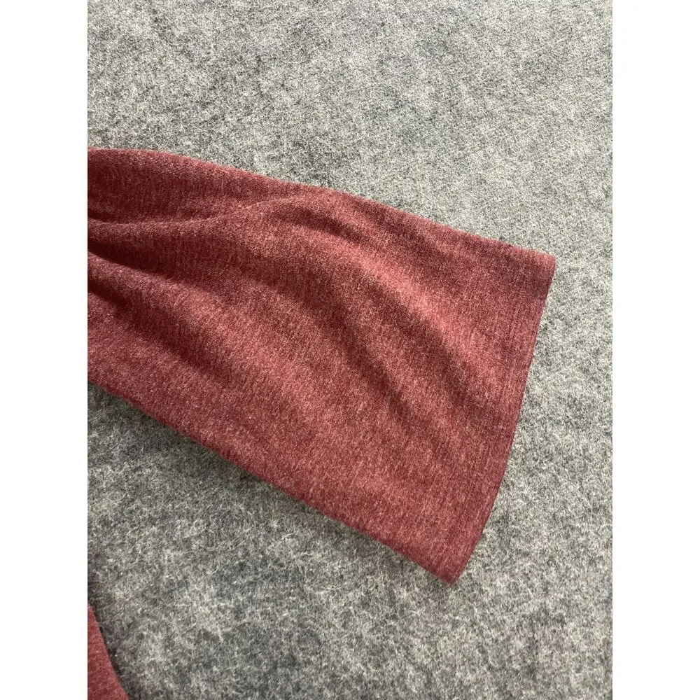 Lucky Brand Sweater Women Large Red Bell Sleeve Pullover Sweatshirt A9